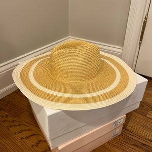 & Other Stories wide brim straw hat size small